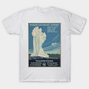 Yellowstone National Park Vintage Poster - National Park Service T-Shirt